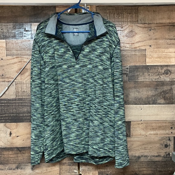 Green multi 1/4 zip pullover - Picture 2 of 3